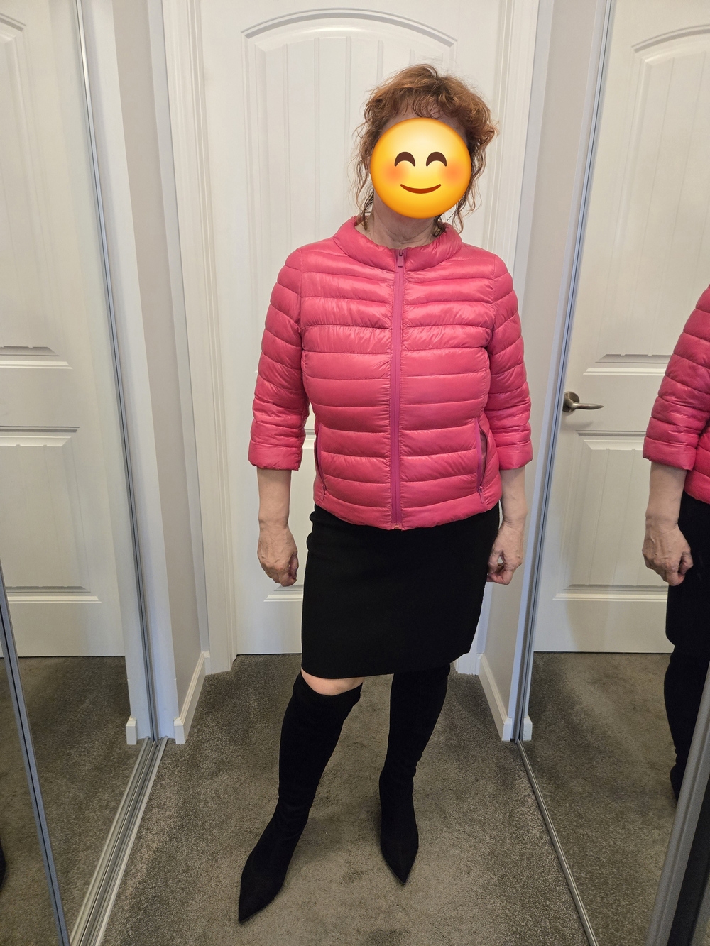 Lightweight Pink Packable Puffer Jacket